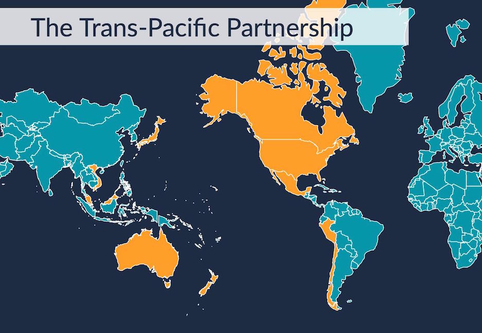 Map of the TPP countries