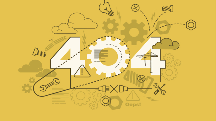 Vector 404 error website banner concept